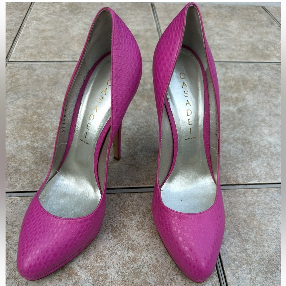 Casadei Pink Stiletto Heels Elegant Suede